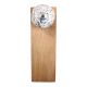 2 Pieces White And Black Etched Ceramic Wooden Door Stopper